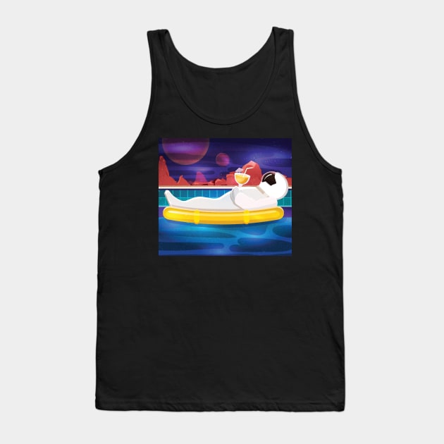 Astronaut on vacation Tank Top by JDawnInk